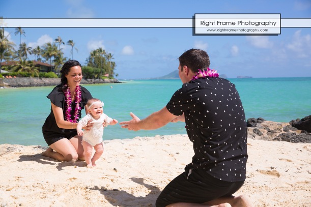 Family Pictures at Lanikai Beach Oahu Hawaii
